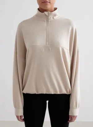 Compact Collar Stay Caf?? Au Lait Comfy Modal Half Zip