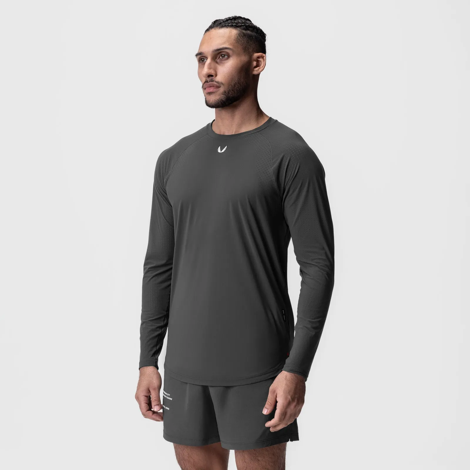 0947. Laser-Vent? Established Long Sleeve - Space Grey Smart Unisex