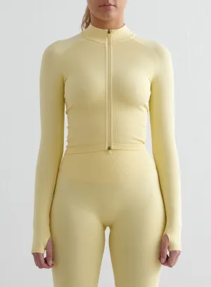 Mellow Shape Seamless Zip Jacket Stretchable Side Gussets
