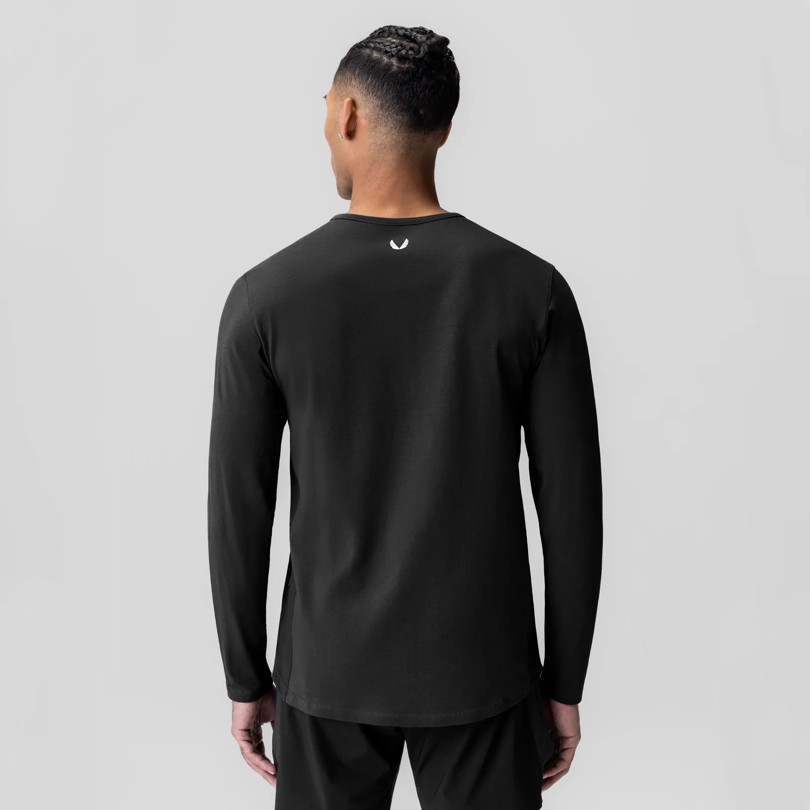 1058. Creora? Cotton Modal Long Sleeve - Black Curvy