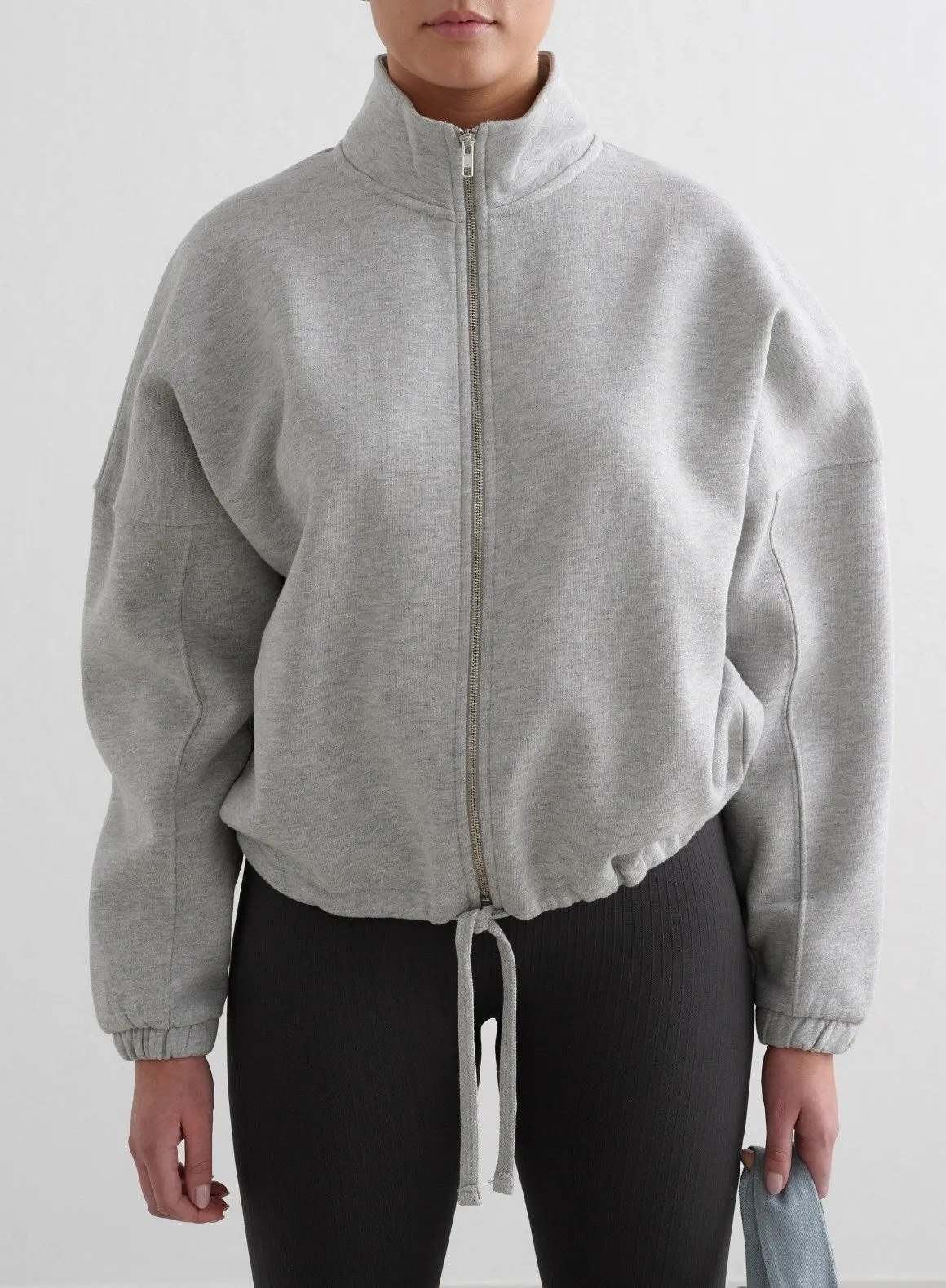 Grey Melange Campus Sweat Zip Jacket Forest trail Dark Shade