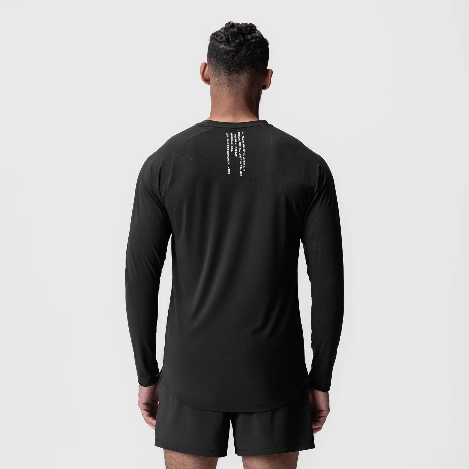 0947. Laser-Vent? Established Long Sleeve - Black Writer kids'