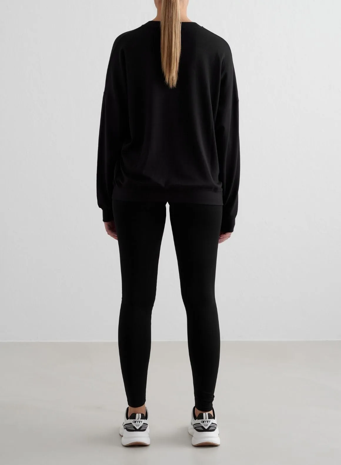 Socked Black Comfy Modal Sweatshirt