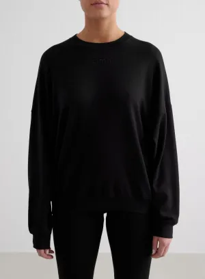 Black Comfy Modal Sweatshirt Flatland area