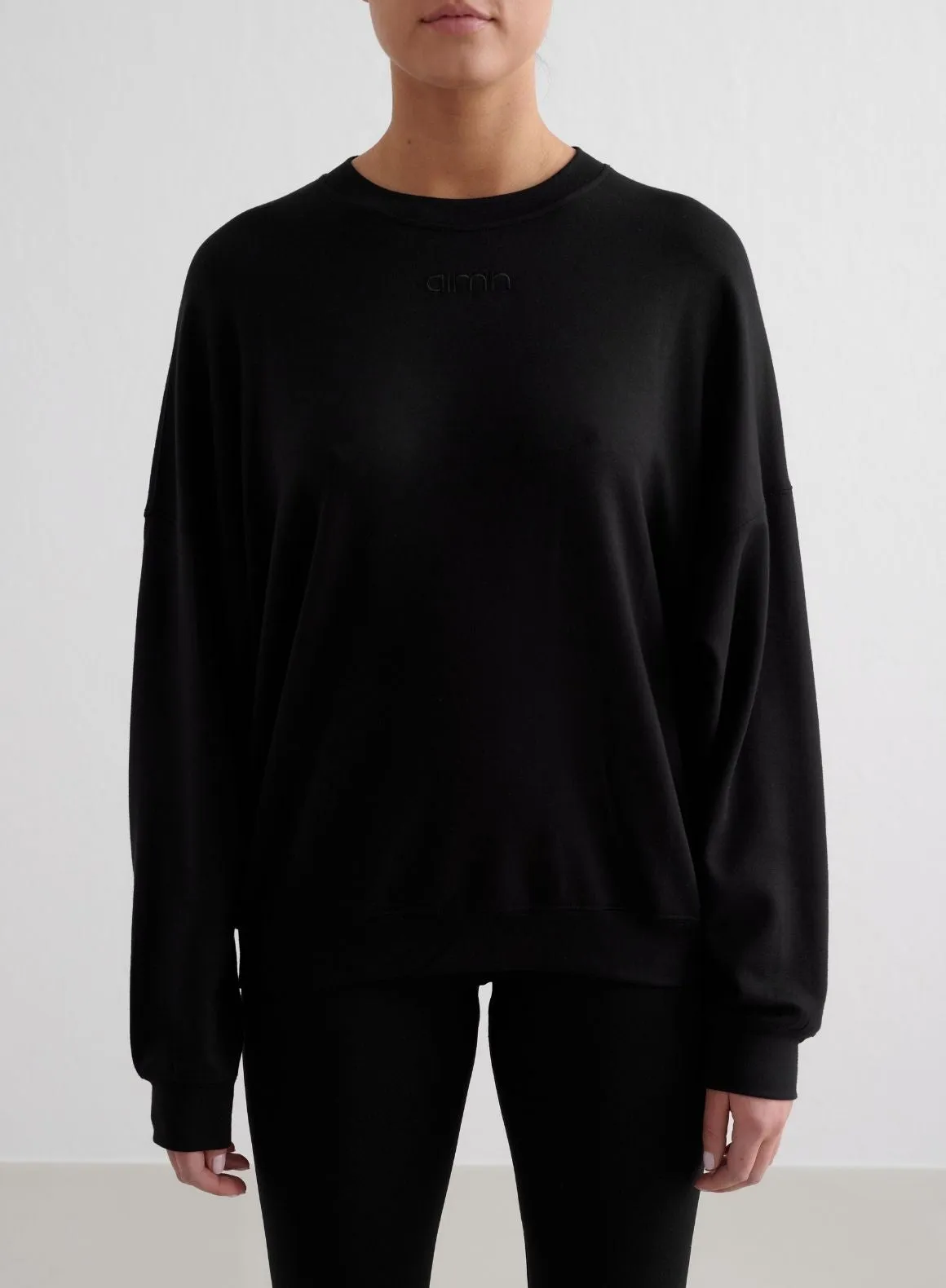 Black Comfy Modal Sweatshirt Flatland area