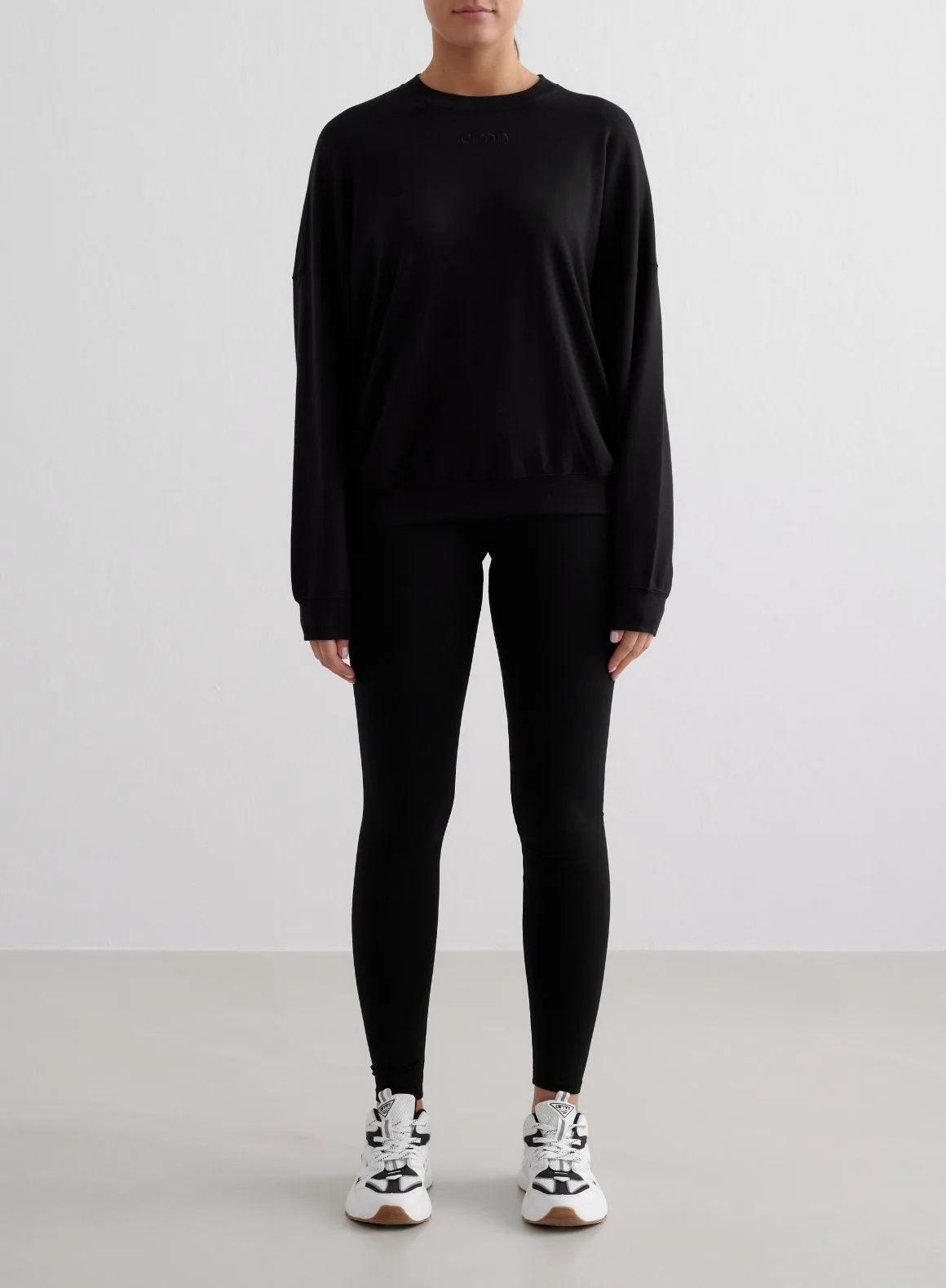 Black Comfy Modal Sweatshirt Satinette Entertainment related