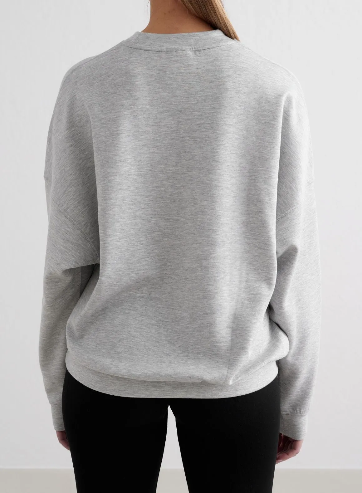 Light Grey Melange Comfy Modal Sweatshirt embroidery Garage