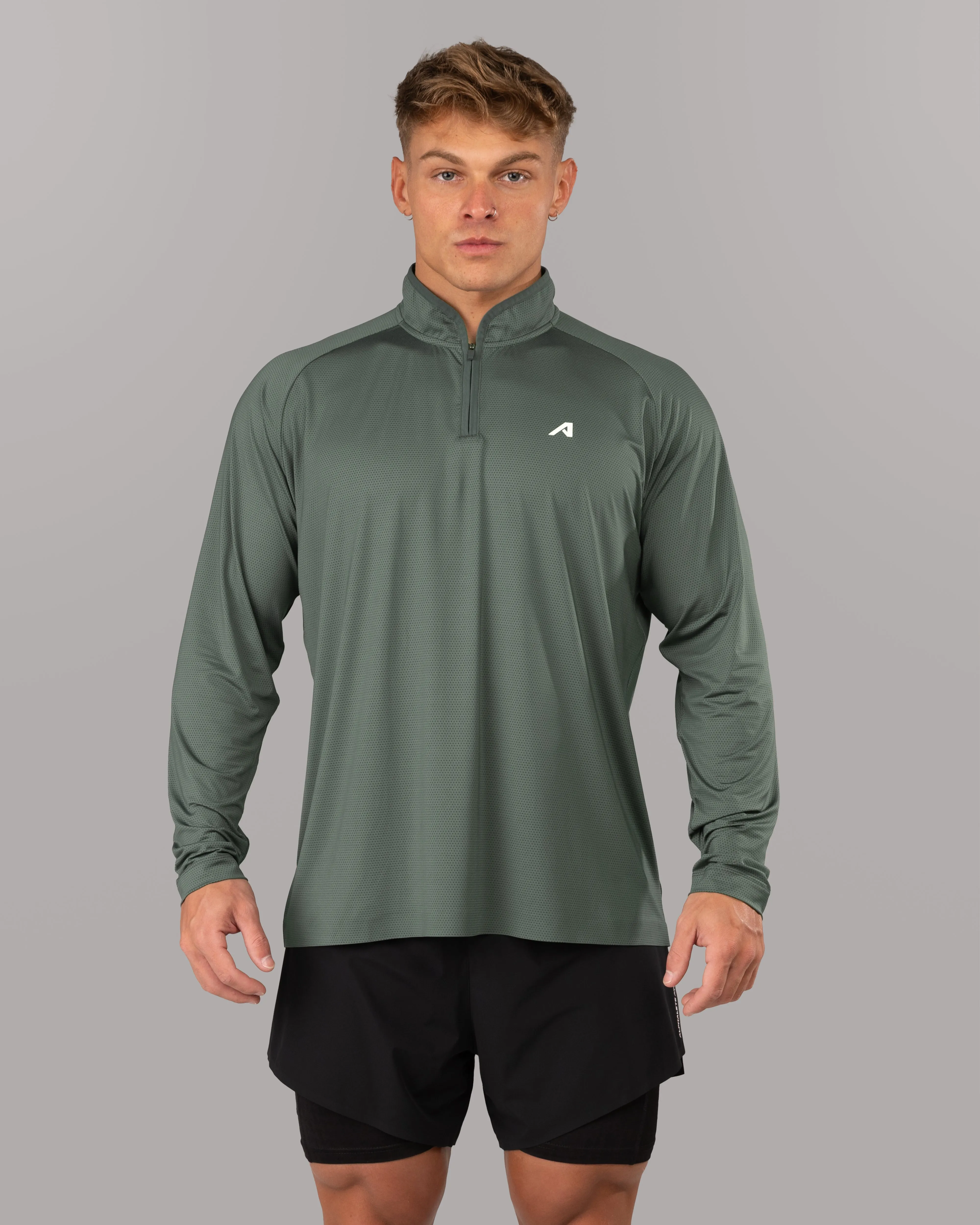 professional Coordinate Racer Quarter Zip - Muted Sky