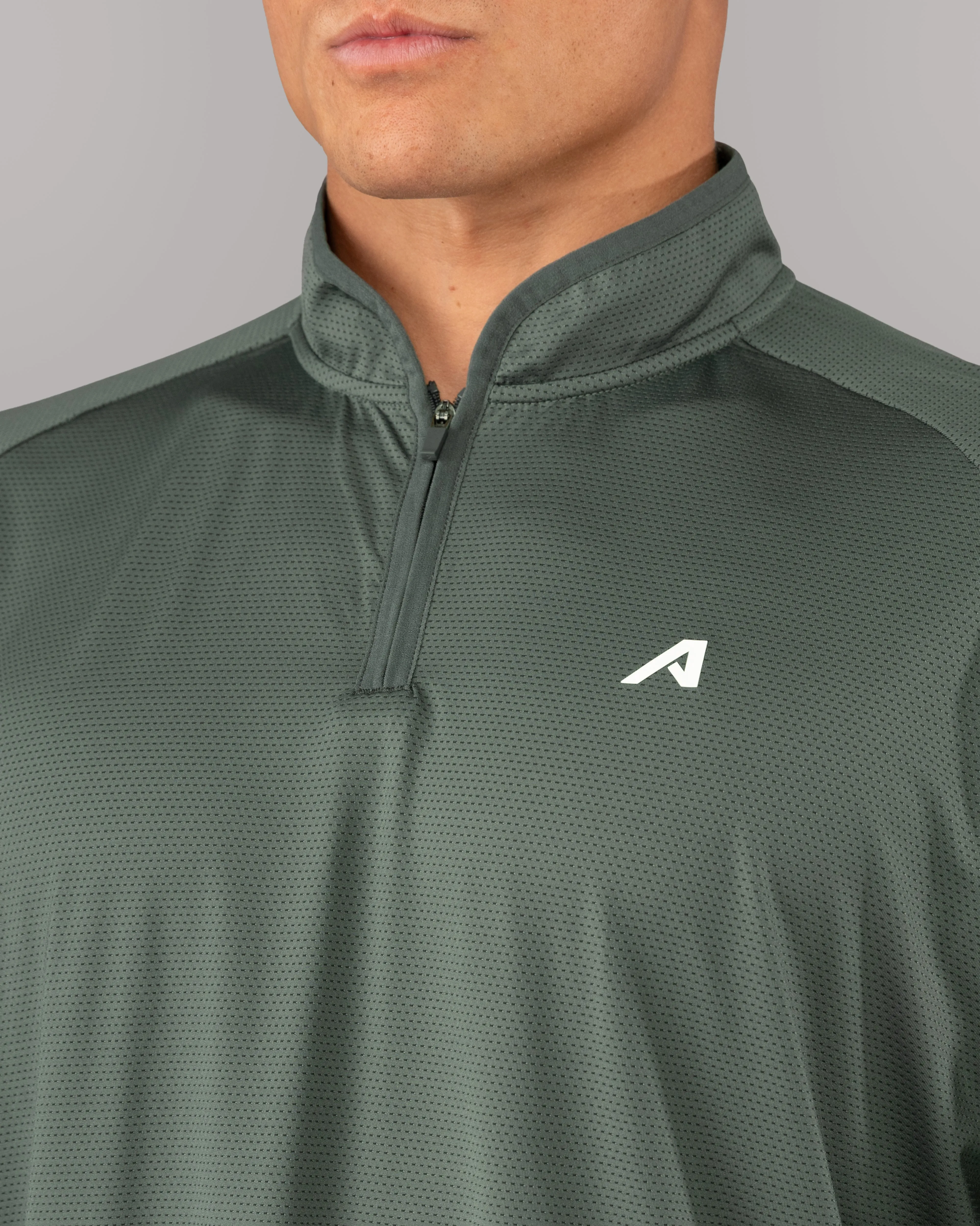 kitchen Racer Quarter Zip - Muted Sky