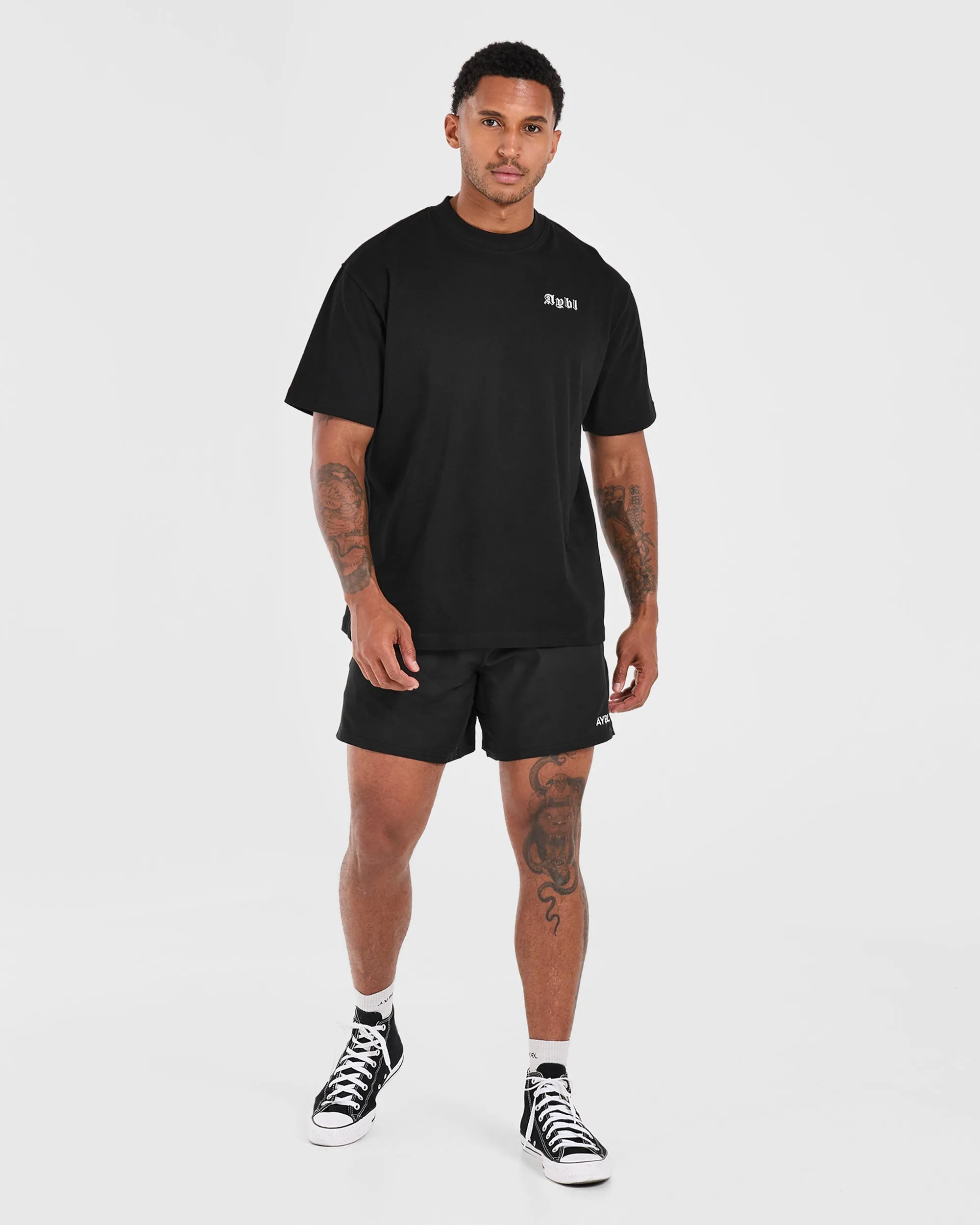 Mind of Steel Oversized T Shirt - Black casual outing