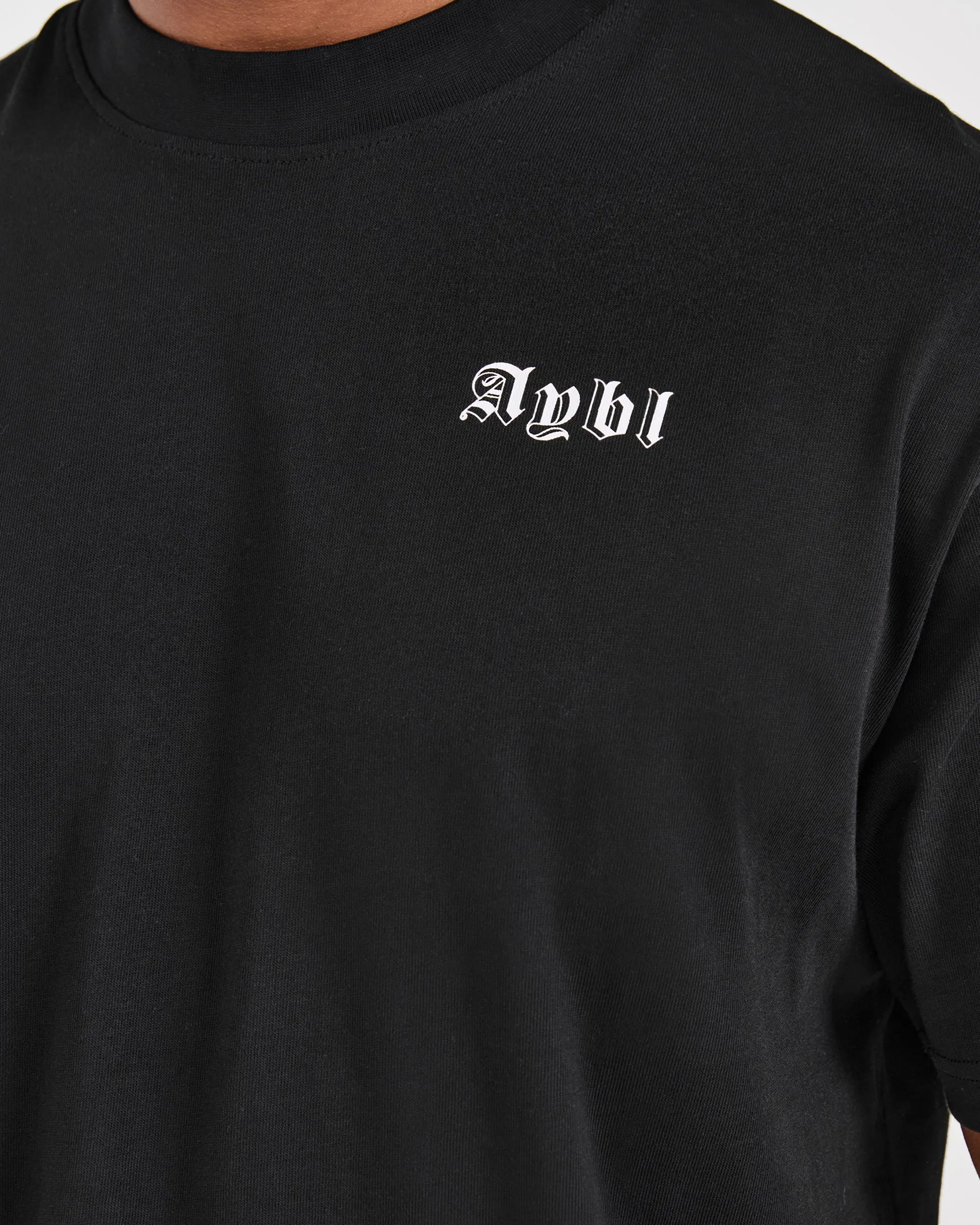 Reversible Design Concept Mind of Steel Oversized T Shirt - Black