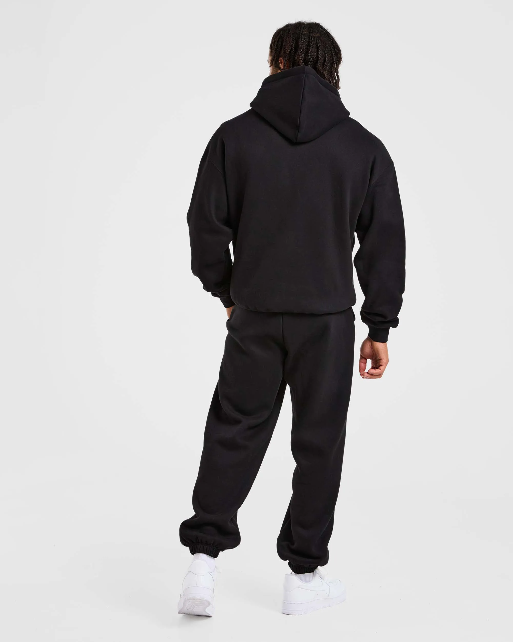 Freedom of movement Organza details Academy Oversized Hoodie - Black