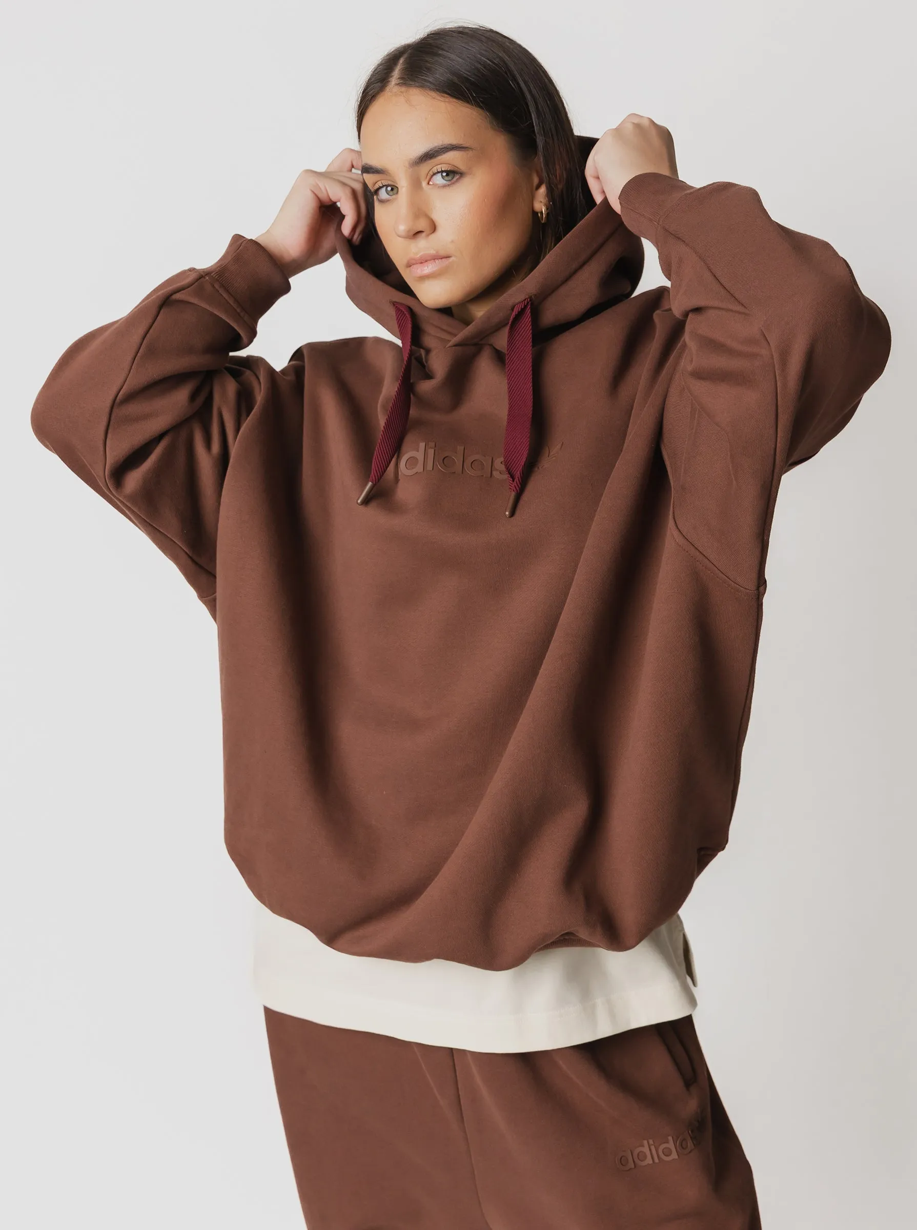 Essentials Linear Oversized Hoodie forest hike Embroidered Logo