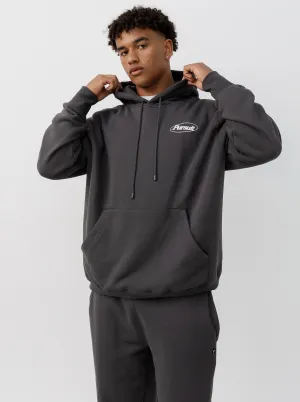 Happiness Heavyweight Pullover In Charcoal Organic Cotton Blend Non Restrictive Cut