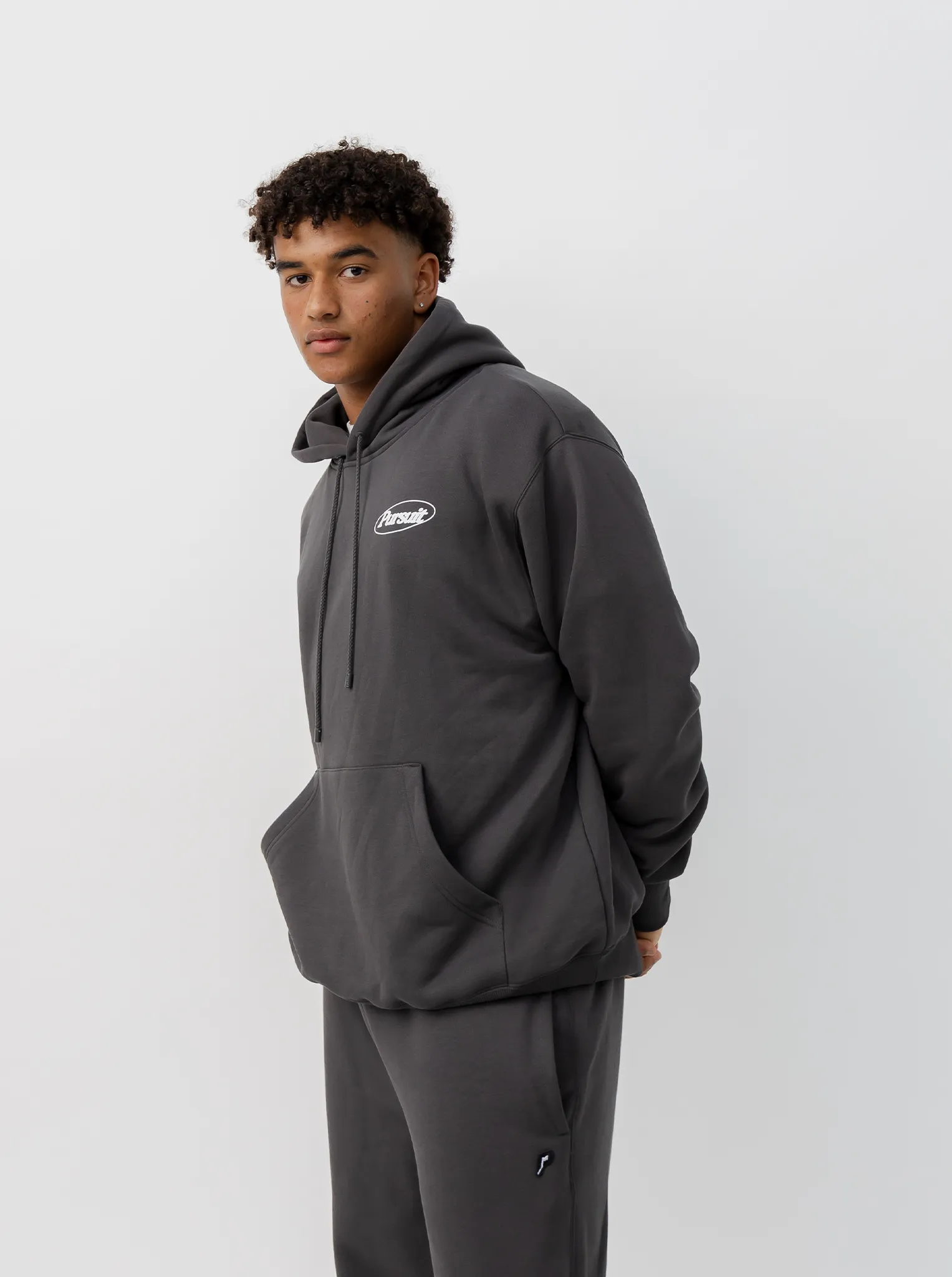 Happiness Heavyweight Pullover In Charcoal Street Fit Style