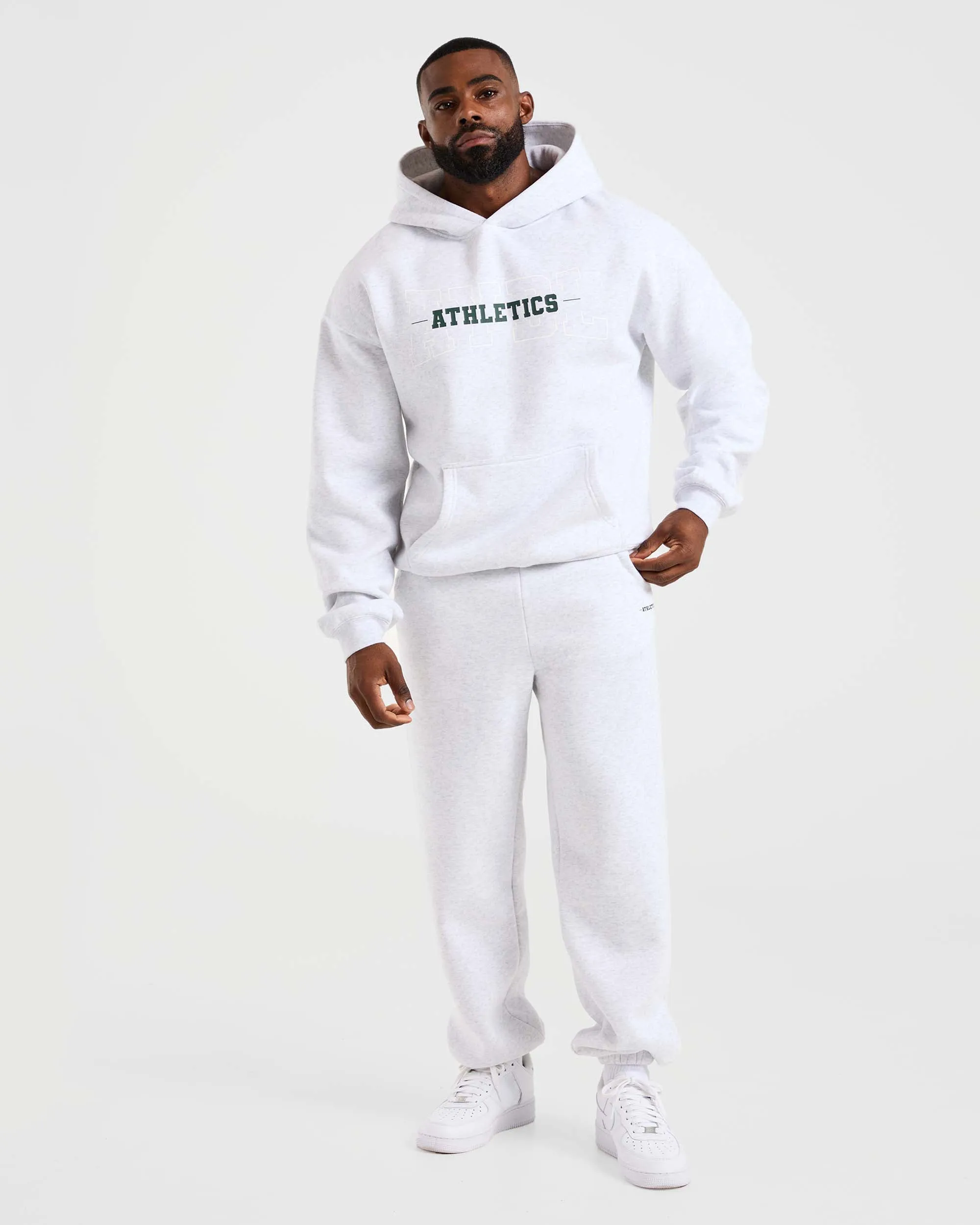 Workwear Peccary like Athletics Oversized Hoodie - Grey Marl