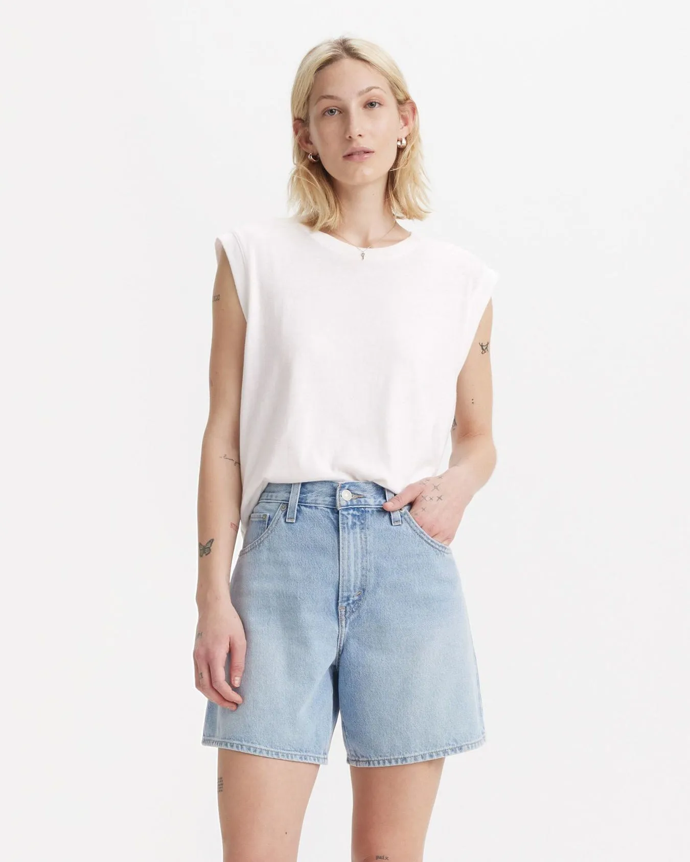Common look Levi's? Womens Boxy Tank Top - Slub White