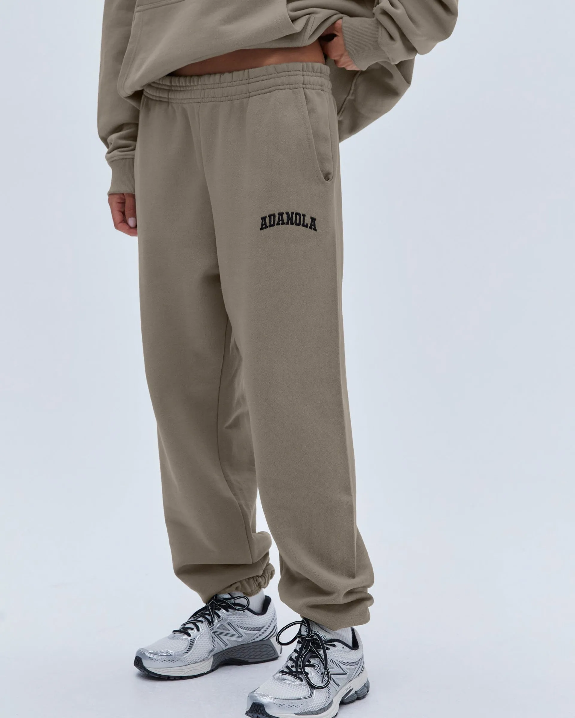 Abrasion Resistant Material Reinforced Pockets Varsity Sweatpants - Clay Beige