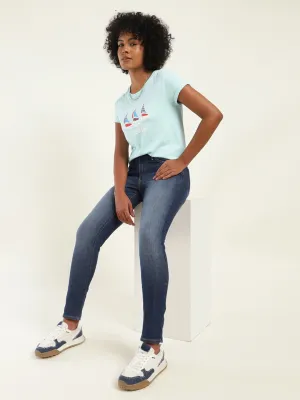 Women's 711 Blue Skinny Fit Mid Rise Jeans Ever Versatile
