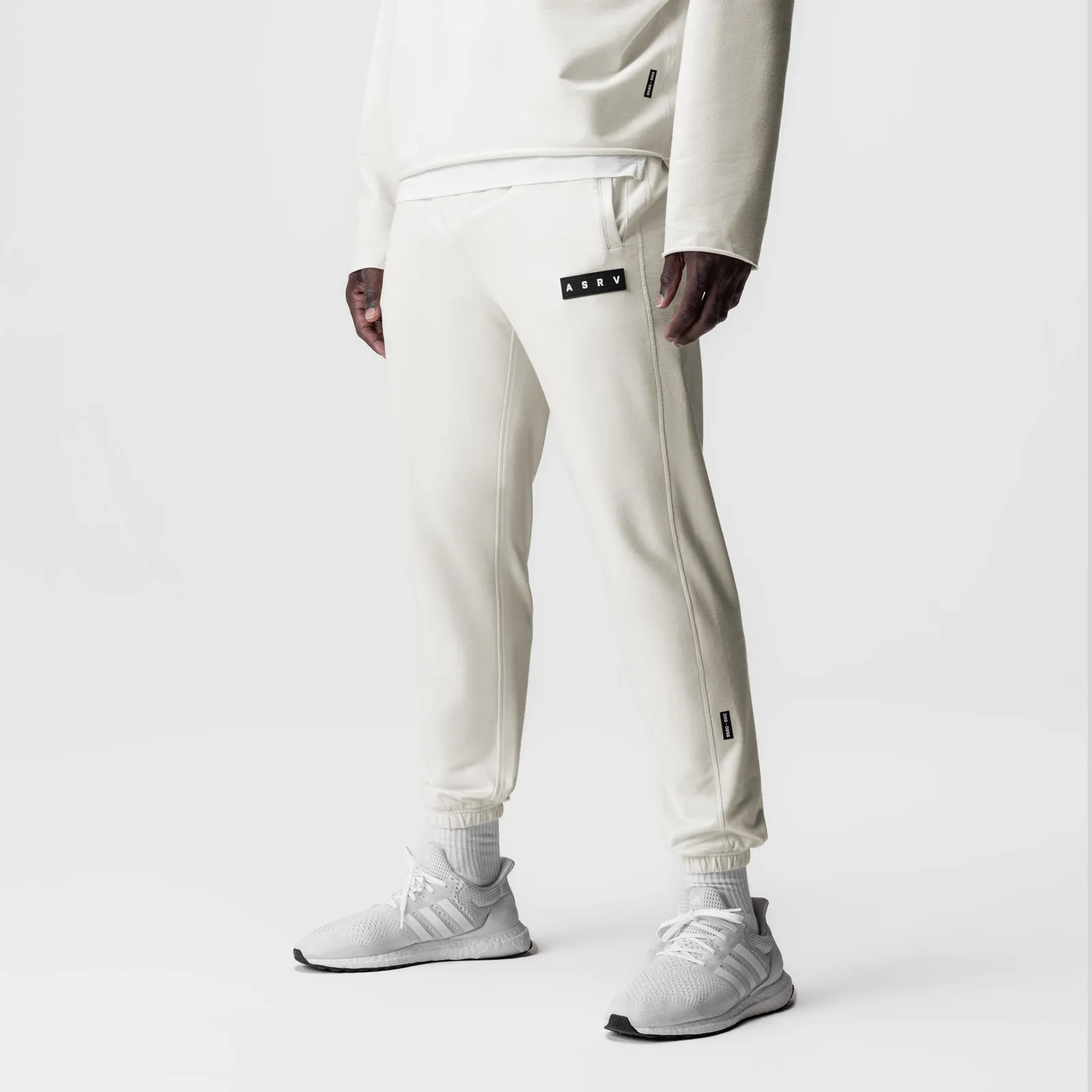 0956. Micro-Terry Jogger - Cream Non Binding Cuffs Outdoor Use