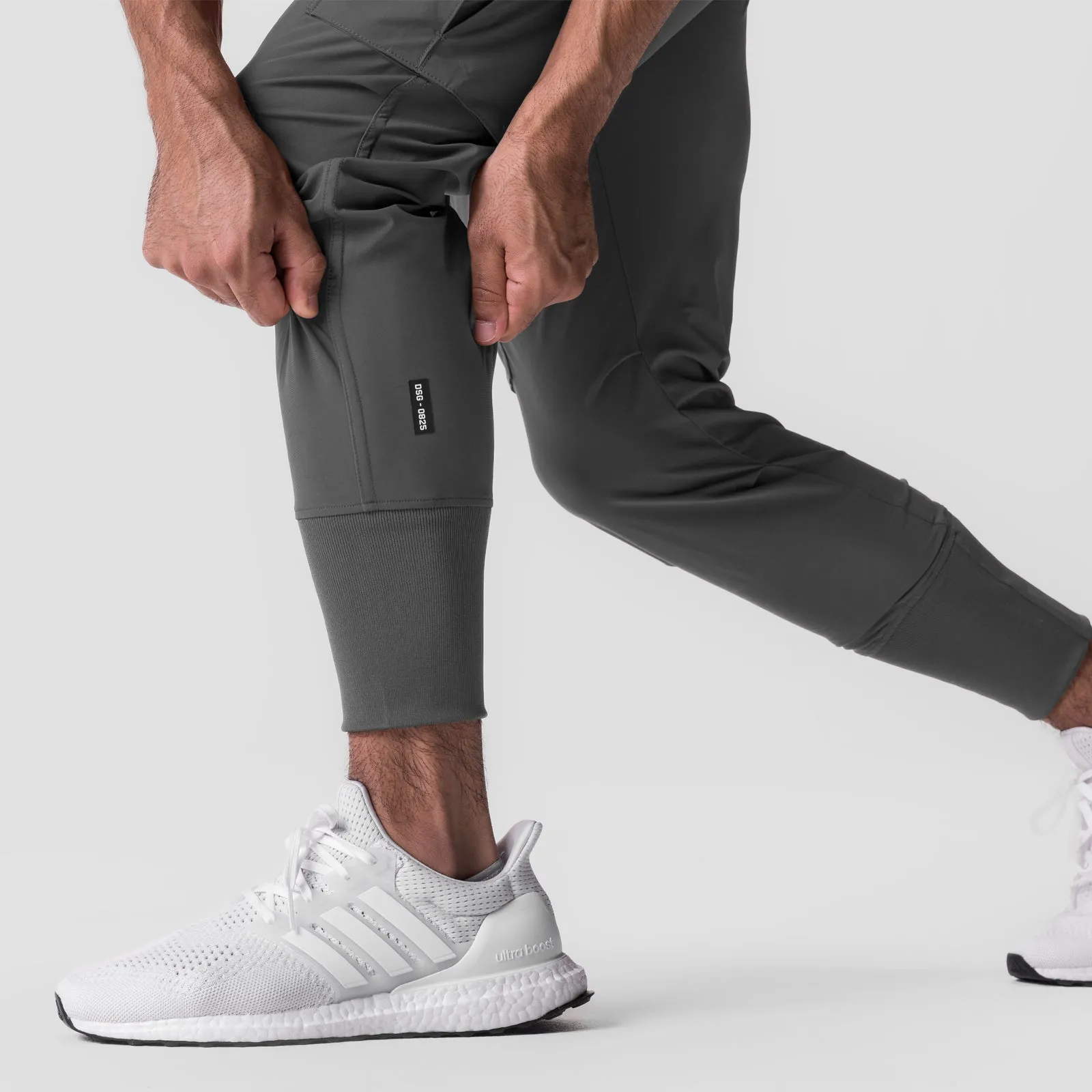 0825. Tetra-Lite? Cargo High Rib Jogger - Space Grey Bold Waistband