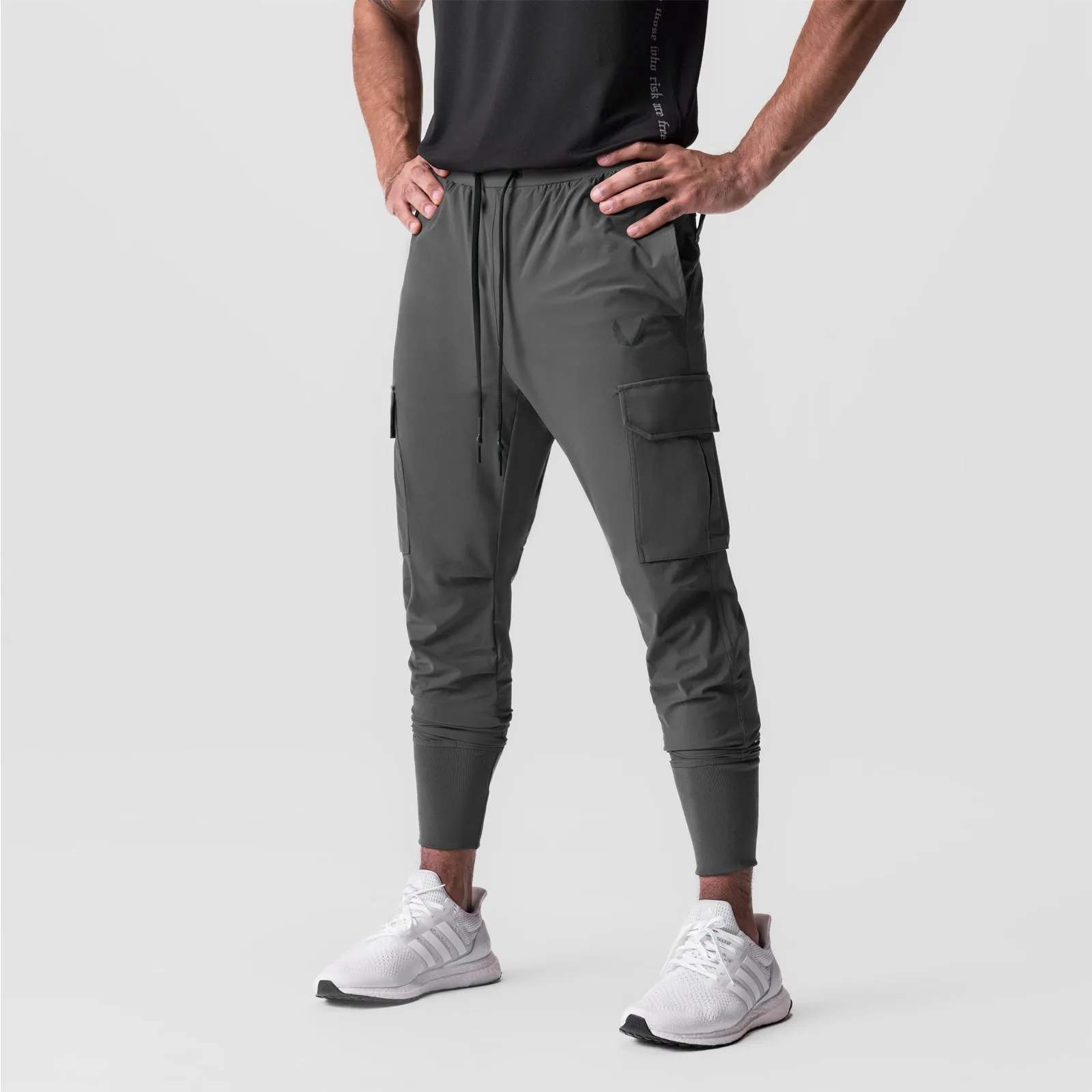 0825. Tetra-Lite? Cargo High Rib Jogger - Space Grey Breathable Weave Fabric