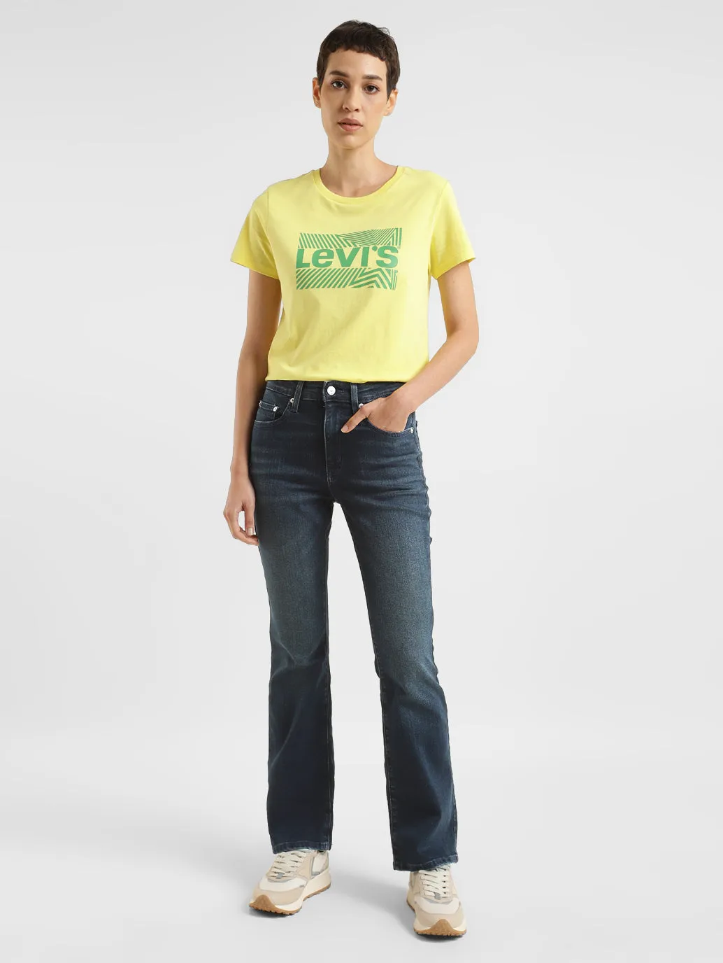 Urban Style Fit Layer Women's 725 Blue Flared Fit High Rise Jeans