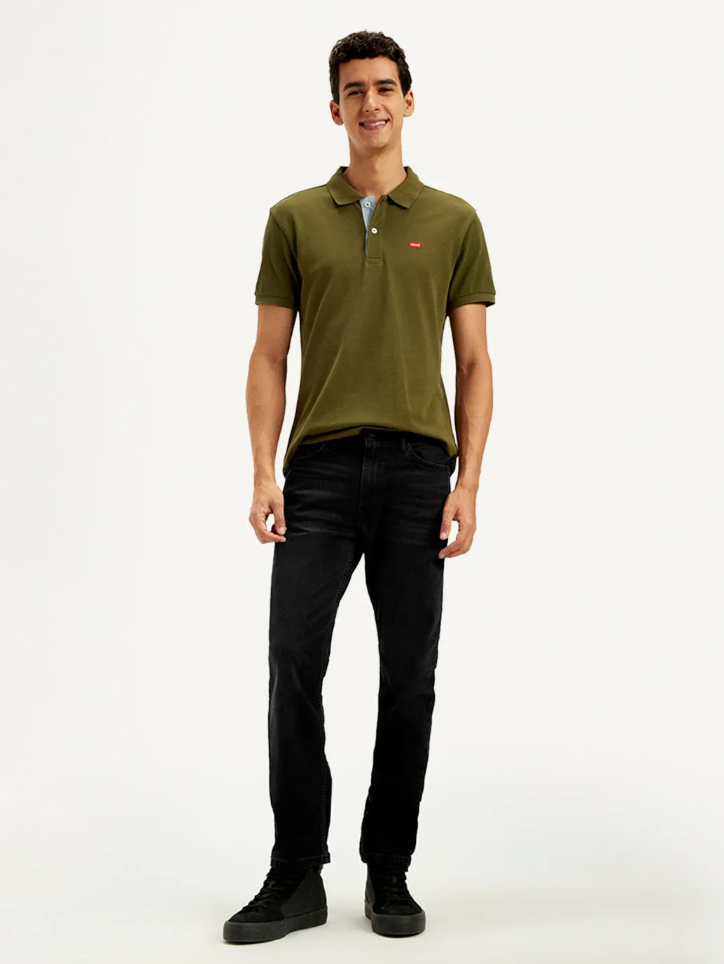 No Fuss Wear Plain Favorite Men's 511 Black Slim Fit Mid Rise Jeans