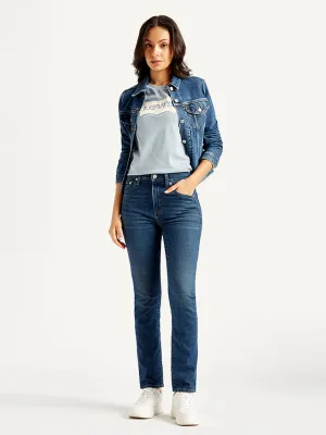 Traveler Gear Luxury High Quality Eco Friendly Women's 724 Blue Straight Fit High Rise Jeans