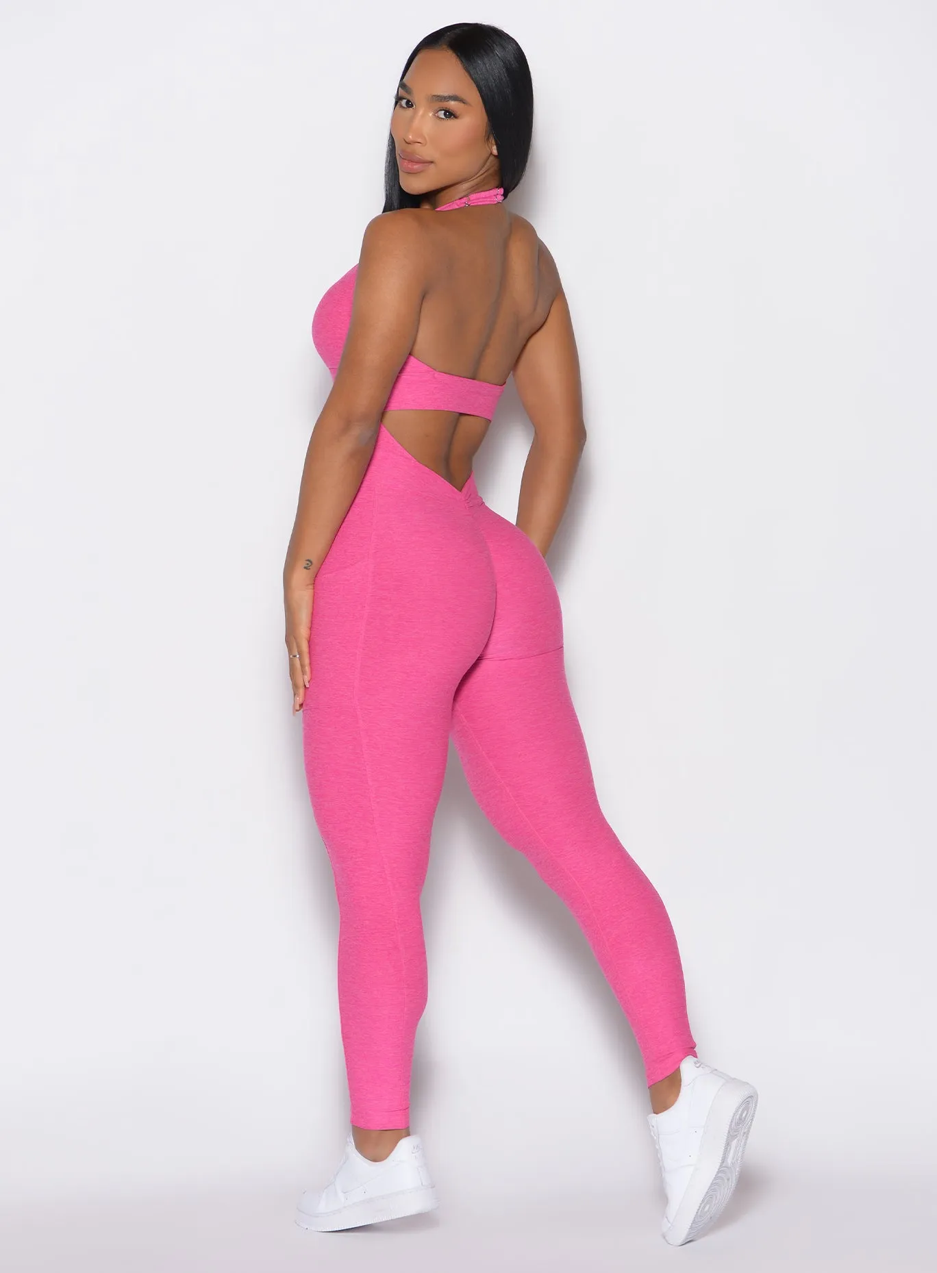 Backless Pocket Bodysuit Fine Trendy