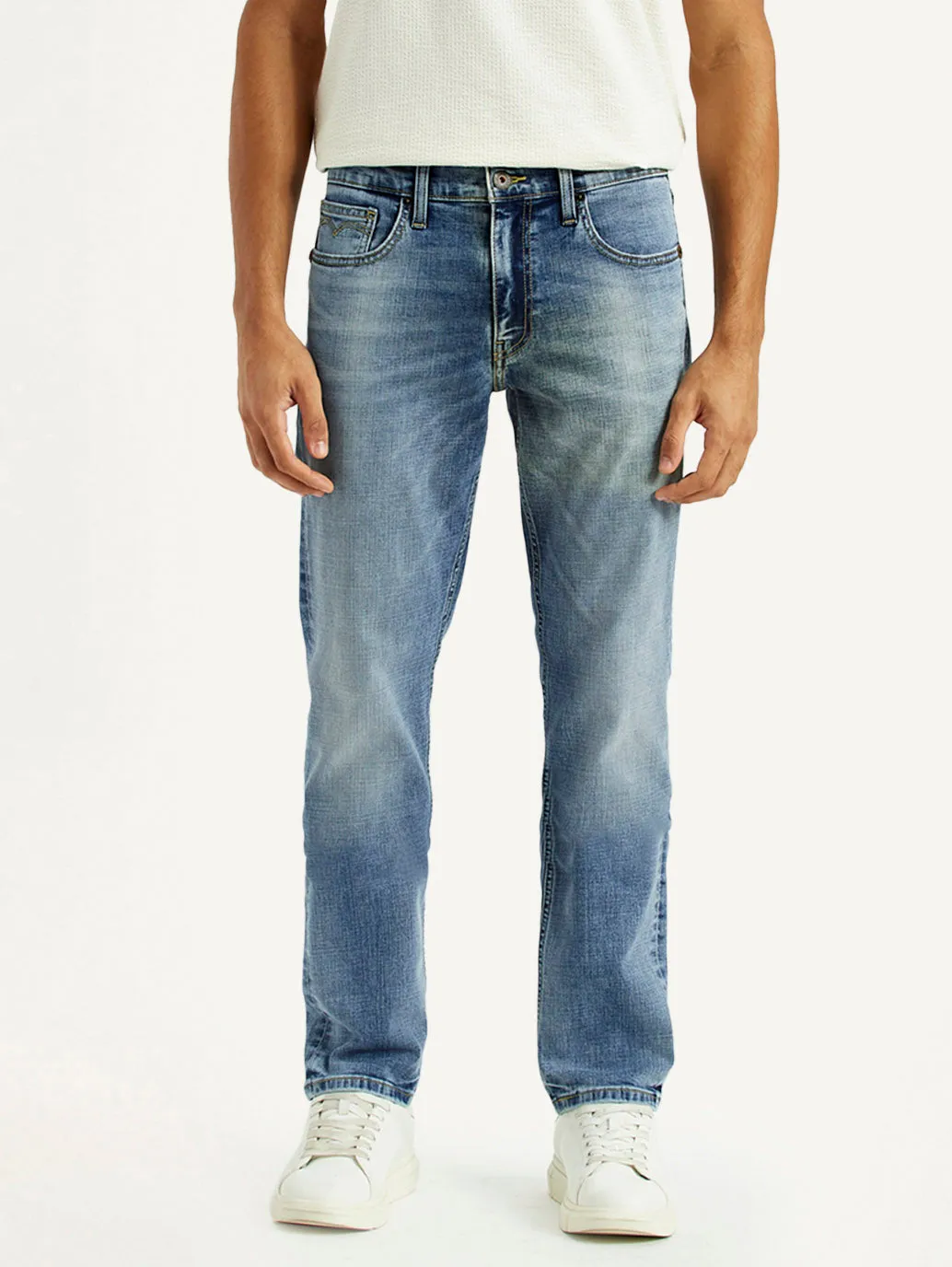 Men's 511 Light Indigo Slim Fit Mid Rise Jeans Earthy Rainy Day City Walk Slim Modern