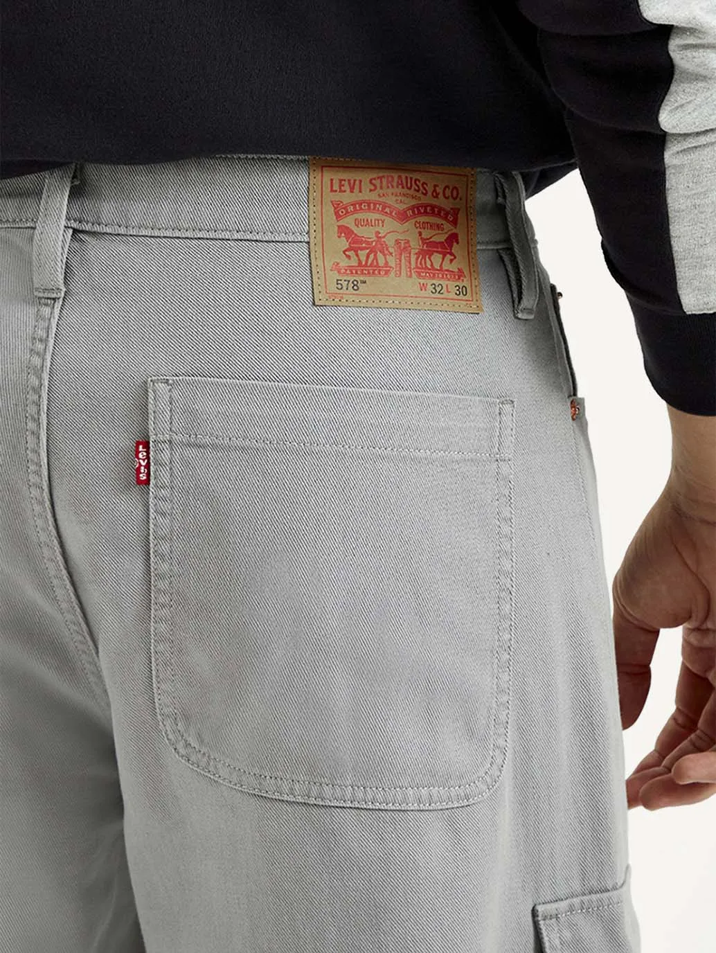 Casual Style Men's 578 Grey Loose Fit Mid Rise Jeans