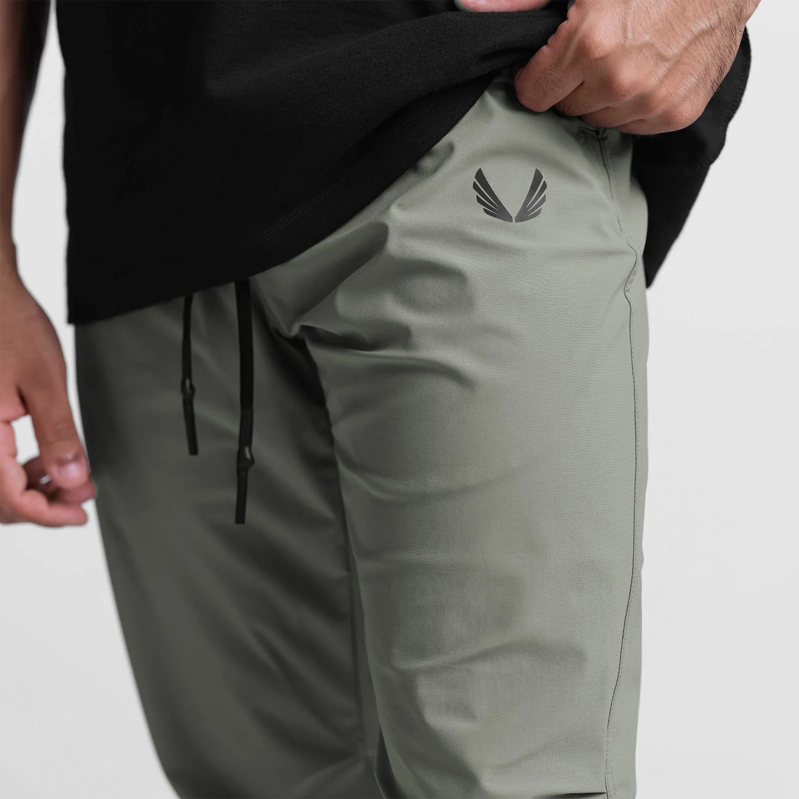 Soft Touch MachineWashableFabric 0826. Tetra-Lite? High Rib Jogger - Sage