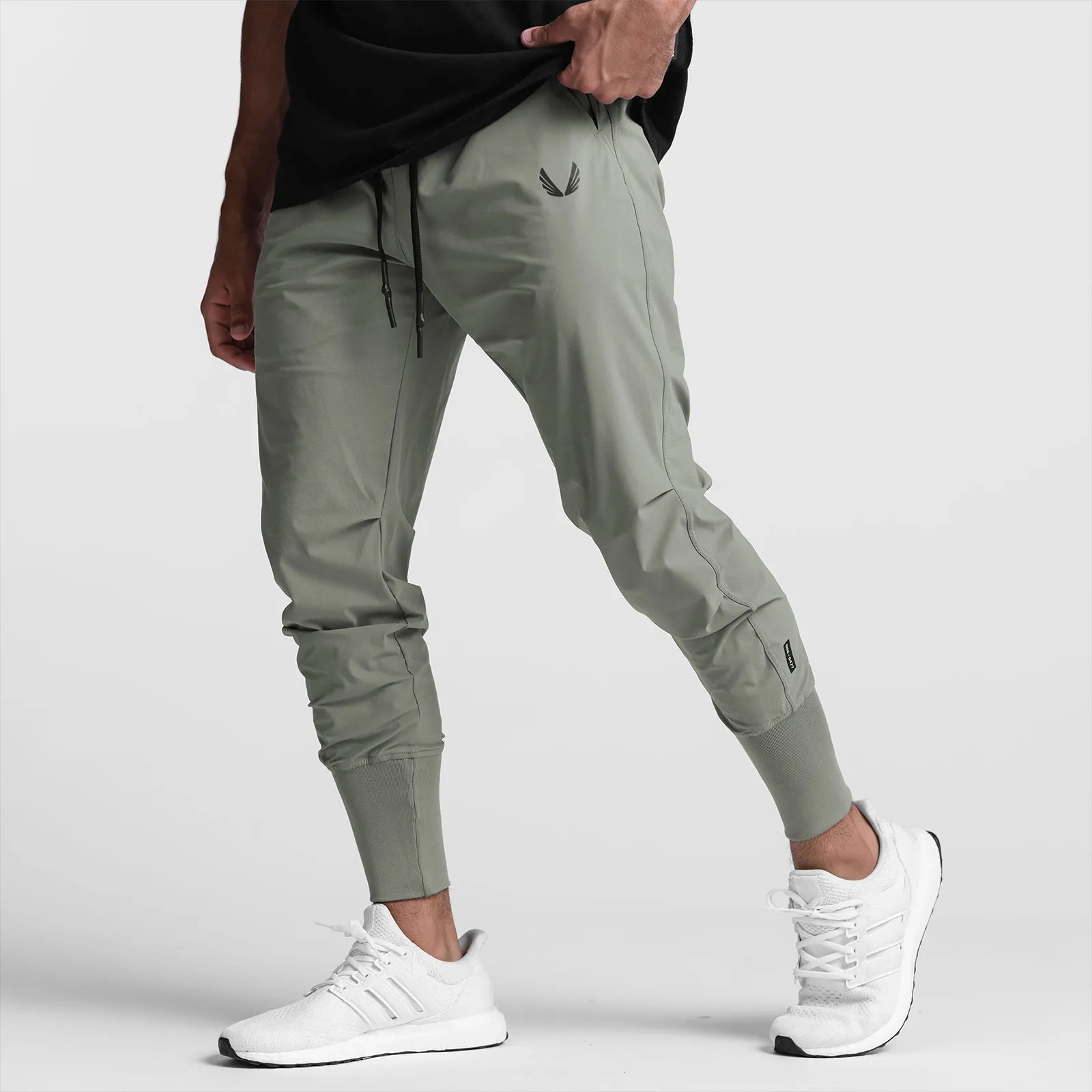 0826. Tetra-Lite? High Rib Jogger - Sage WindproofLayer