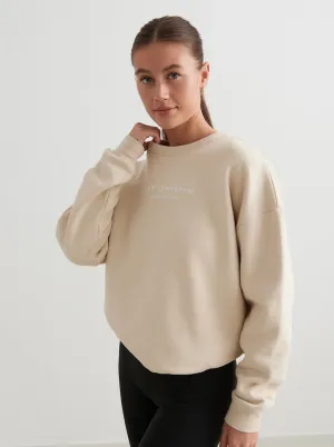 autumn getaway Suburban style Caf?? Au Lait Serif Sweatshirt