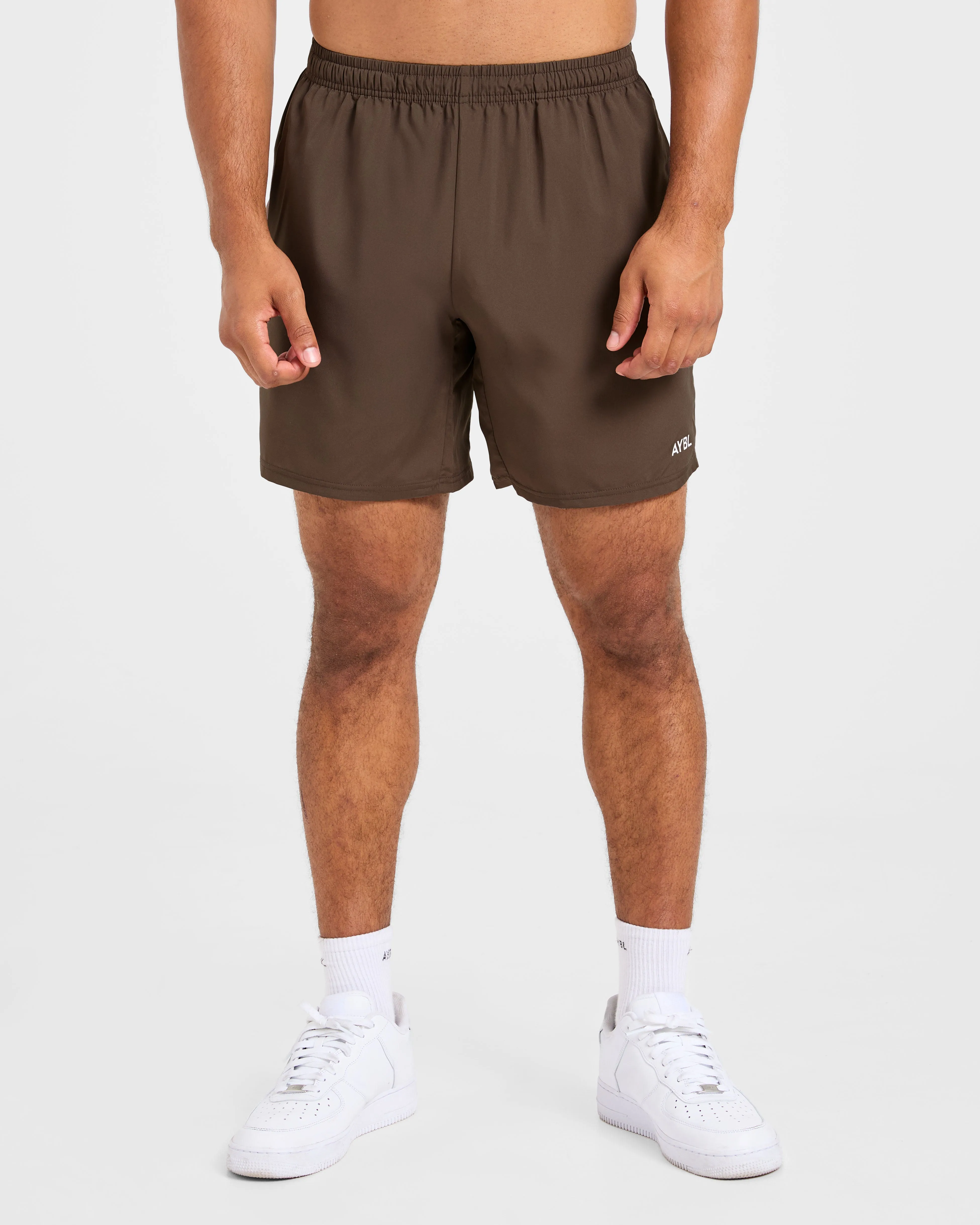 Anti Pilling Technology Convertible Length Core 7" Shorts - Deep Brown