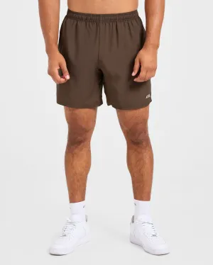 Anti Pilling Technology Convertible Length Core 7" Shorts - Deep Brown