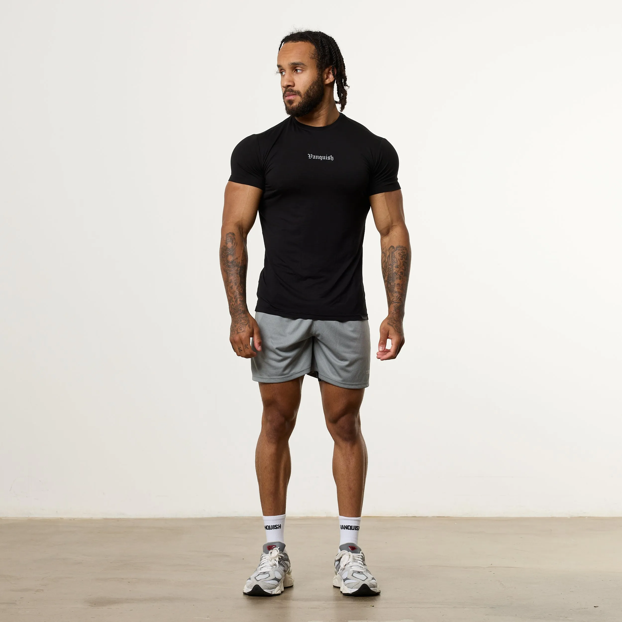 Vanquish Ultra Soft Black Slim Fit T Shirt Colorfast Dye