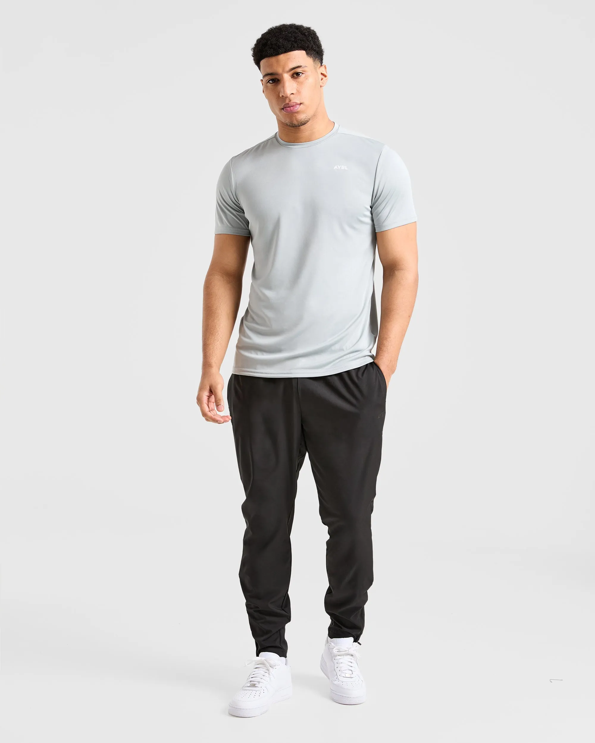 Chic Trend Reinforced Shoulder Seams Origin T Shirt - Light Grey