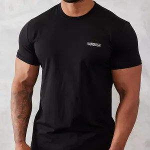Streetwear Style Vanquish Essential Black Slim Fit Short Sleeve T Shirt