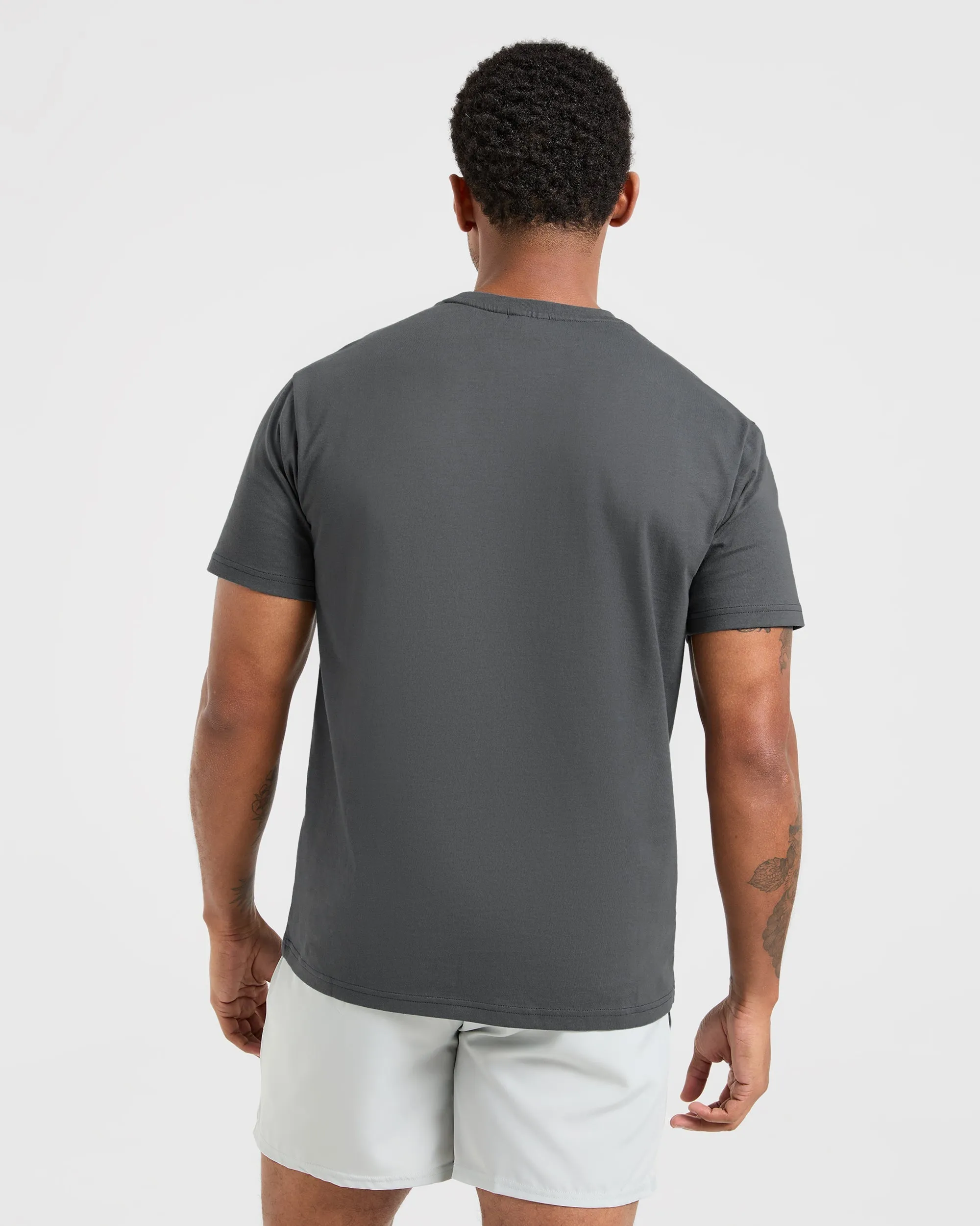 Essential T Shirt - Smoke Grey Sporty Style Beach Wear