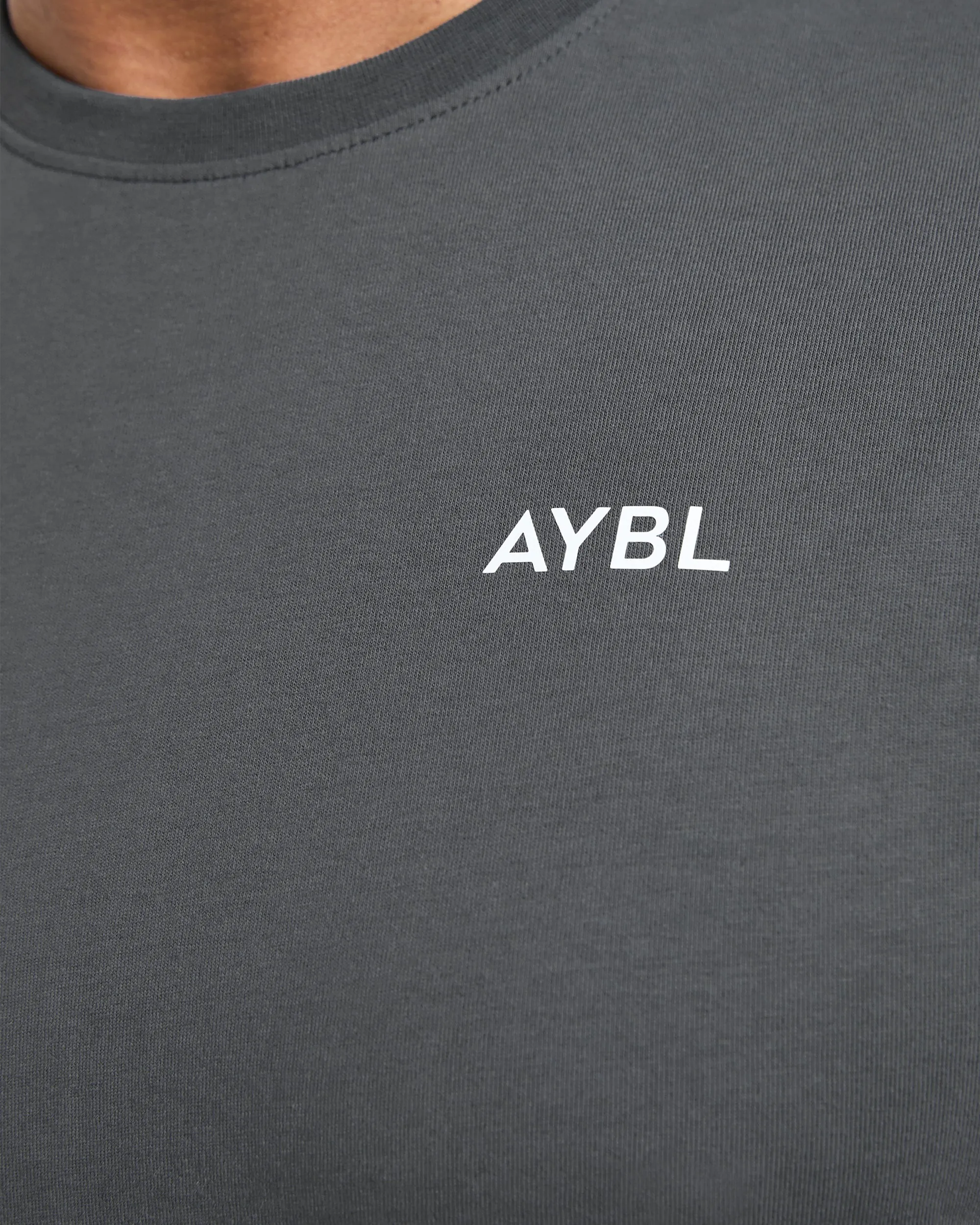 Urban Outfit Circular Knit Design Essential T Shirt - Smoke Grey