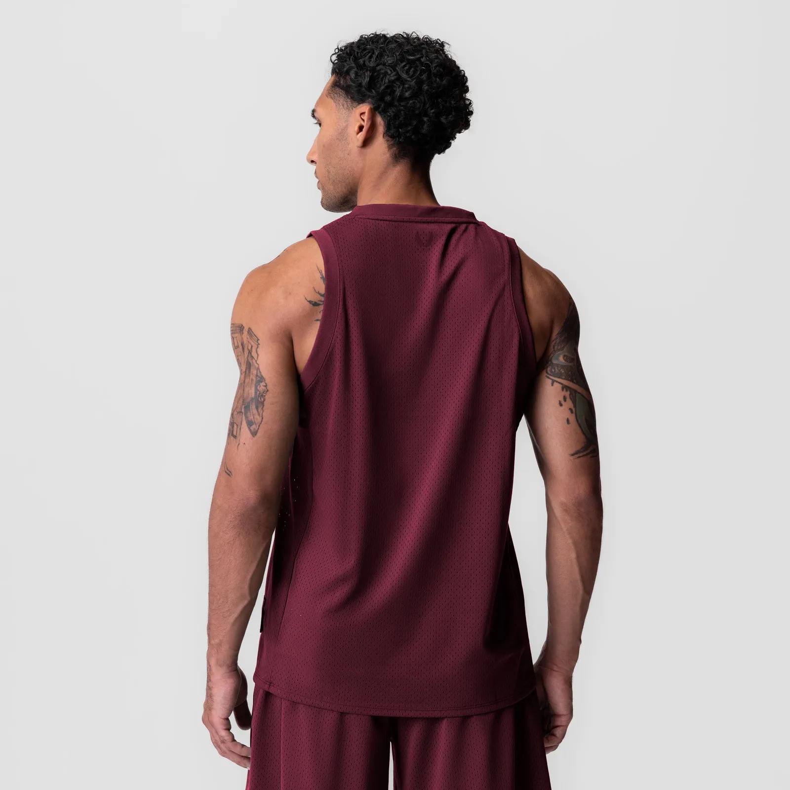Heat Transfer Logo Application rectangular shape 0990. Ion-Mesh Basketball Jersey - Crimson