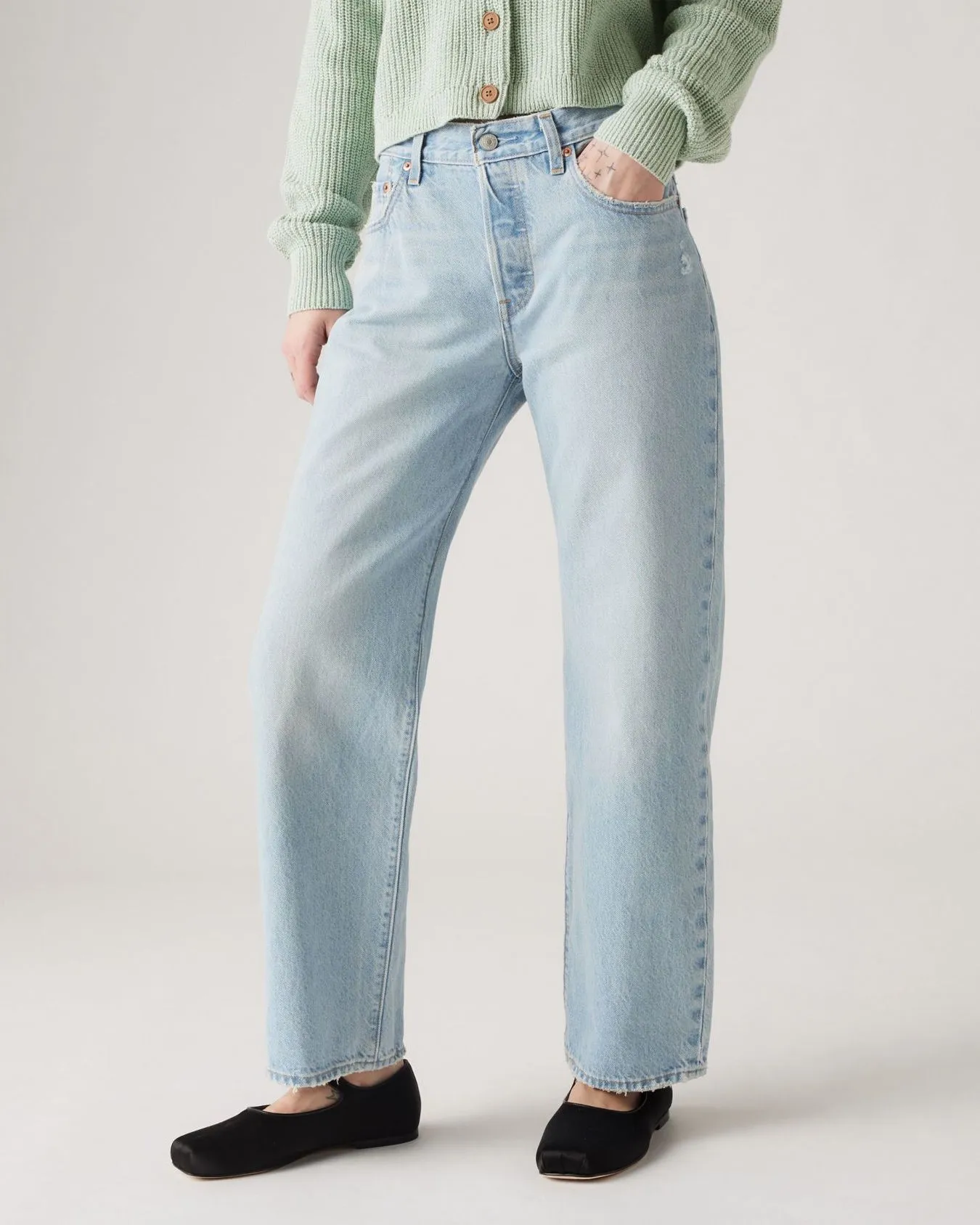 Outfit Mix Levi's? Womens 501 90's Ankle Relaxed Straight Fit Jeans - By Your Side
