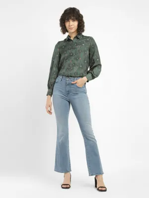 Lightweight Denim Travel Outfit Professional Wear Women's Redloop 725 Blue Flared Fit High Rise Jeans