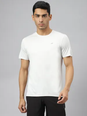 Alcis Men Light Grey Anti-Static Soft-Touch Slim-Fit Sports for All Round Neck Wonder T-Shirt Free Shape Gentle Breeze