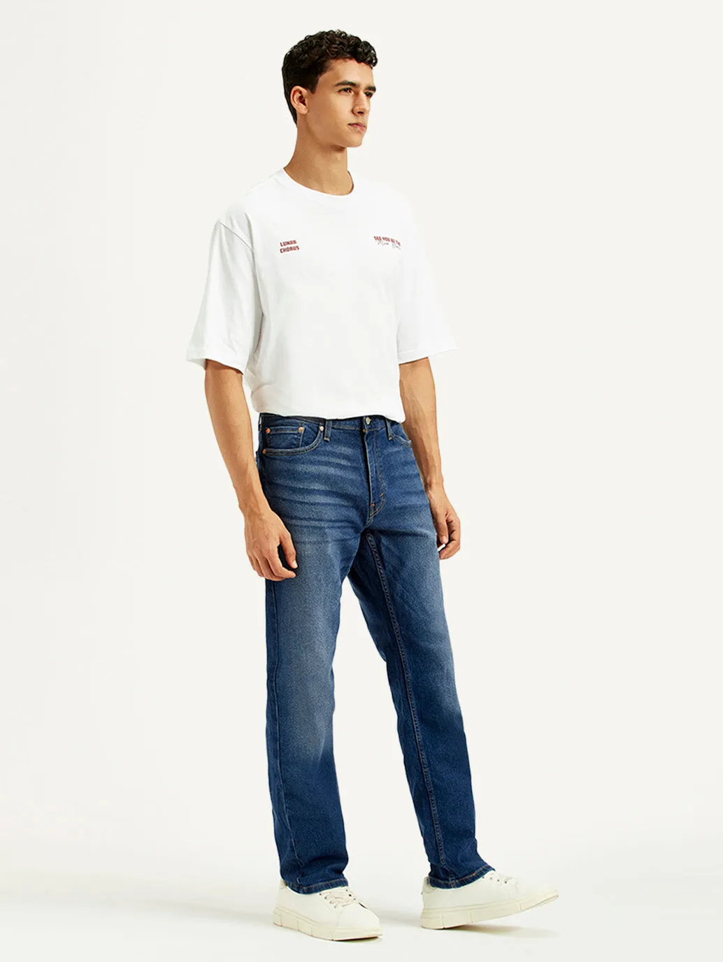 Tapered leg Men's 541 Blue Athletic Tapered Fit Mid Rise Jeans