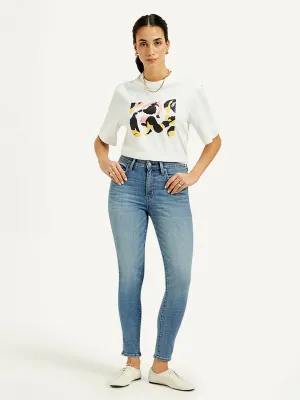 Trend Neutral Women's 721 Blue Skinny Fit High Rise Jeans