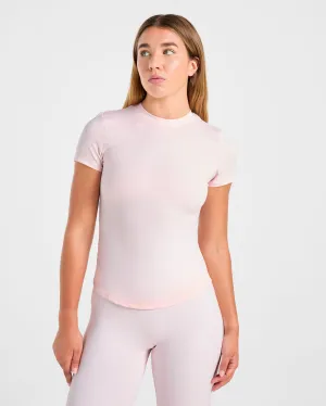 Perfect Look Sculpt T Shirt - Pastel Pink Weekend Wear