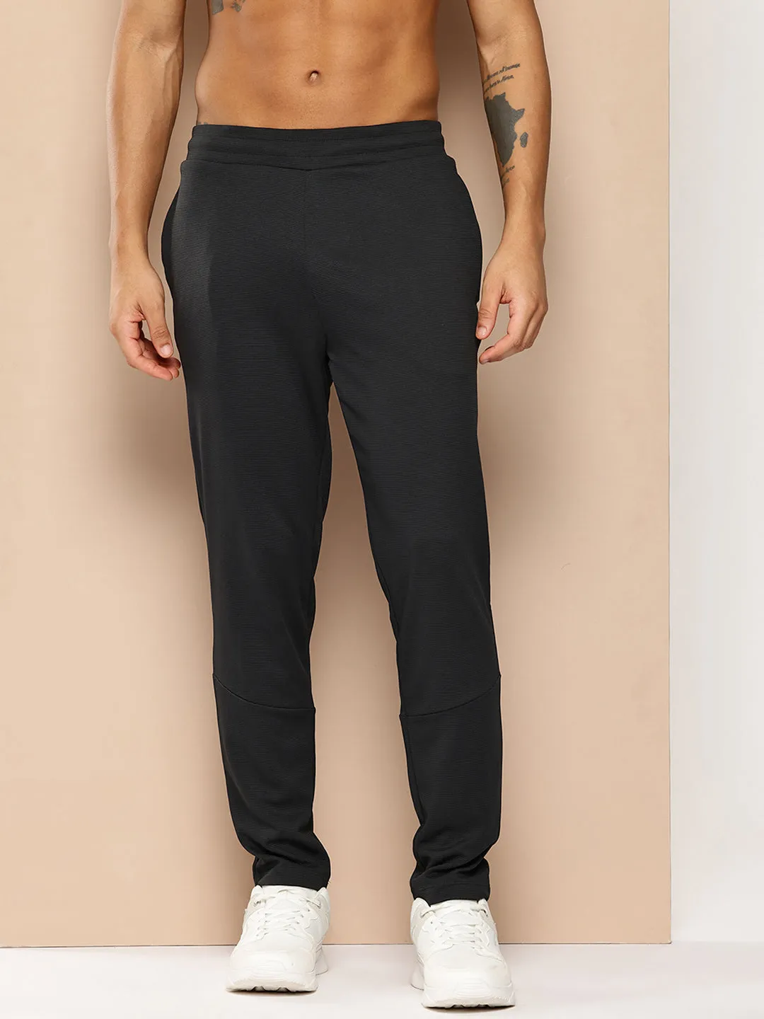 Double Stitched Seams Anti Static Finish Alcis Men Slim Fit Training Or Gym Track Pants